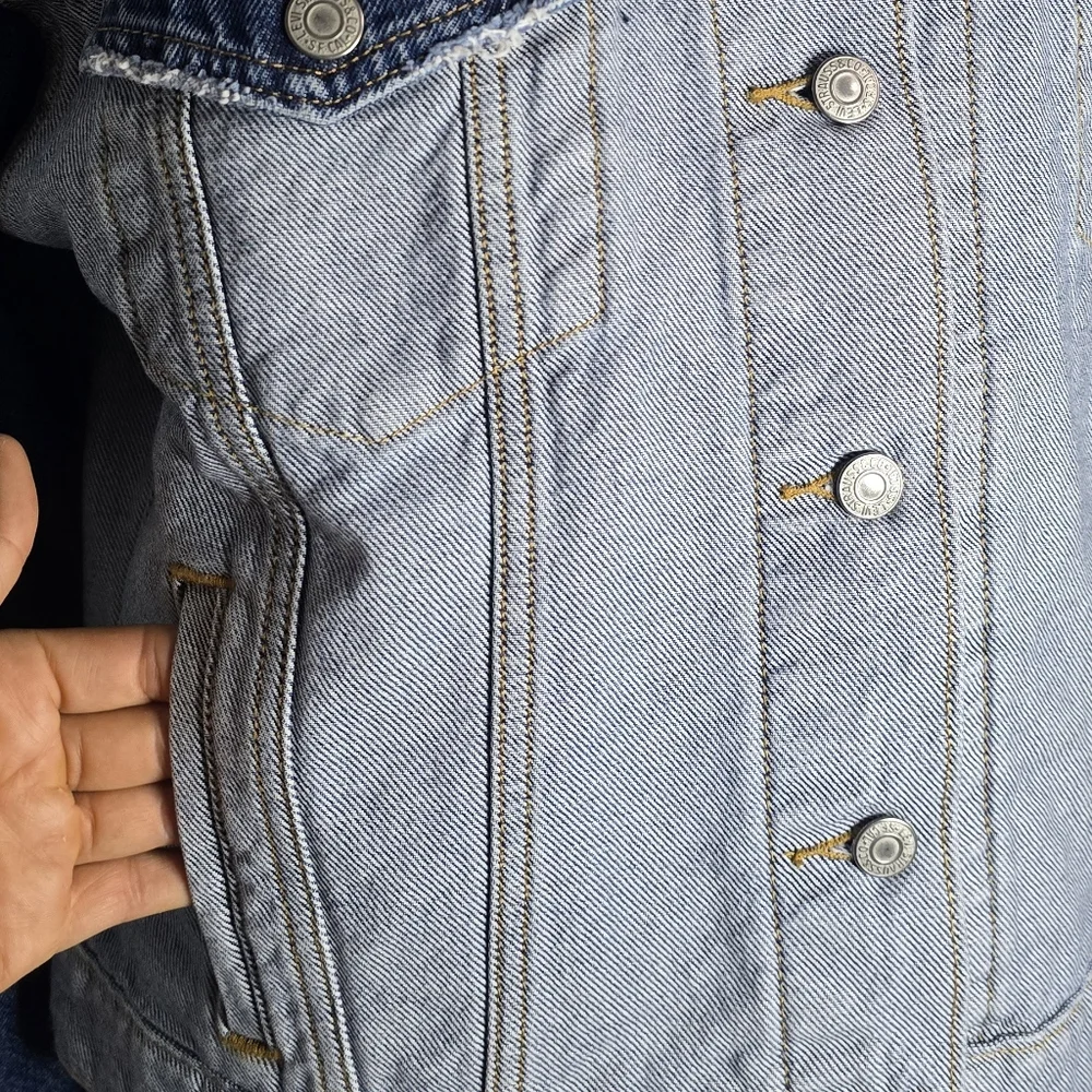 Denim Two-Tone Jacket - Picture 6 of 9